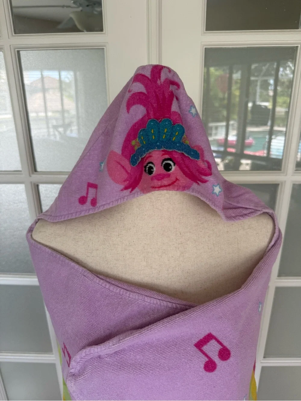 DreamWorks Trolls Band Together Hooded Beach Towel Poppy Branch Pink Kids